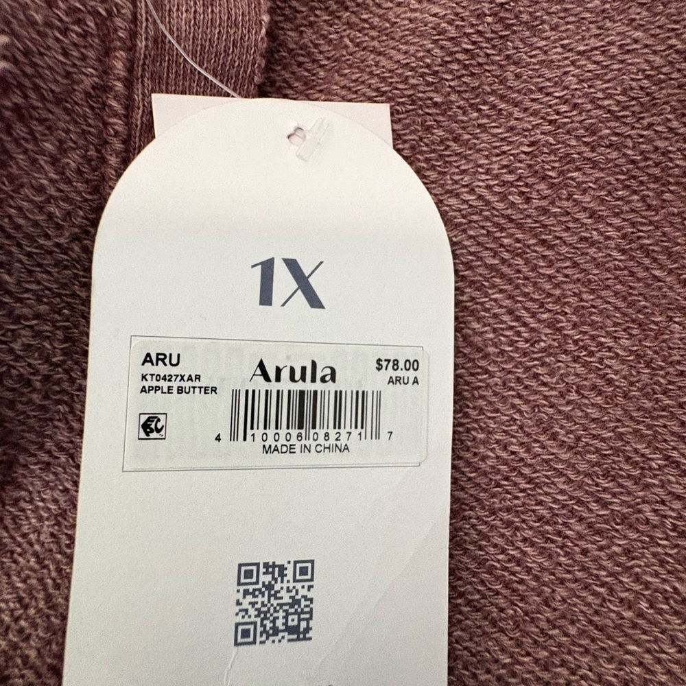 Arula (Altar’d State) Arula Jenna Mauve Ultra Cropped crew Sweatshirt sz 1X - Picture 7 of 7